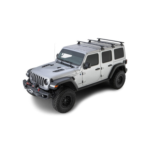 Rhino-Rack Vortex 3-Bar Backbone Roof Rack with Quick Mount Legs for 18-20 Jeep Wrangler JL Unlimited with Hardtop