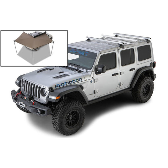 Rhino-Rack HD 59" 2-Bar Backbone Roof Rack for 18-24 Jeep Wrangler JL Unlimited with Hardtop