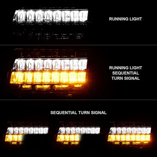 Anzo USA LED Parking Light with Sequential Turn Signal for 18-21 Jeep Wrangler JL 2-Door & Unlimited JL 4-Door Sport & Sport S