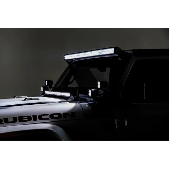 Load image into Gallery viewer, ZROADZ Z364931 Hood Cowl Mounting Brackets for (1) 30&quot; LED Light Bar for 18-24 Jeep Wrangler JL &amp; Gladiator JT
