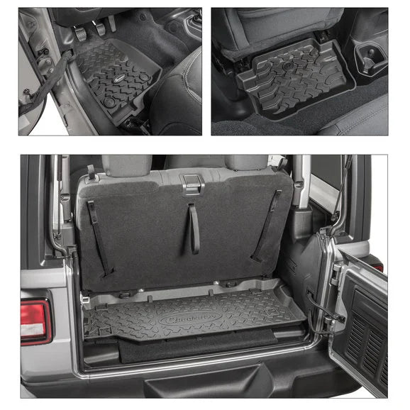 Quadratec Ultimate All Weather Floor Liner Triple Combo Kit for 18-22 Jeep Wrangler JL 2-Door