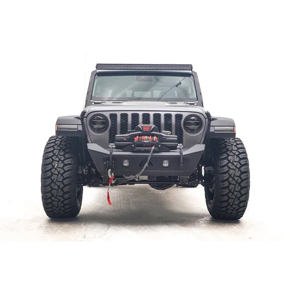 Load image into Gallery viewer, Fab Fours Front Stubby Bumper for 18-22 Jeep Wrangler JL &amp; Gladiator JT
