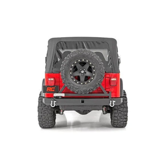 Load image into Gallery viewer, Rough Country 10592A Classic Full Width Rear Bumper with Tire Carrier for 87-06 Jeep Wrangler YJ &amp; TJ
