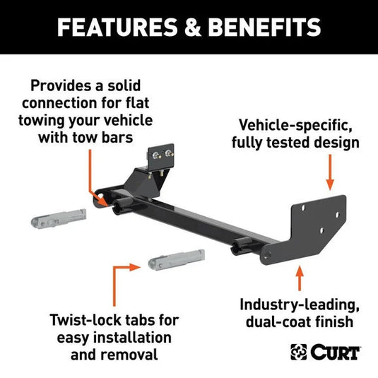 CURT 70112 Custom Tow Bar Base Plate for 97-06 Jeep Warangler TJ