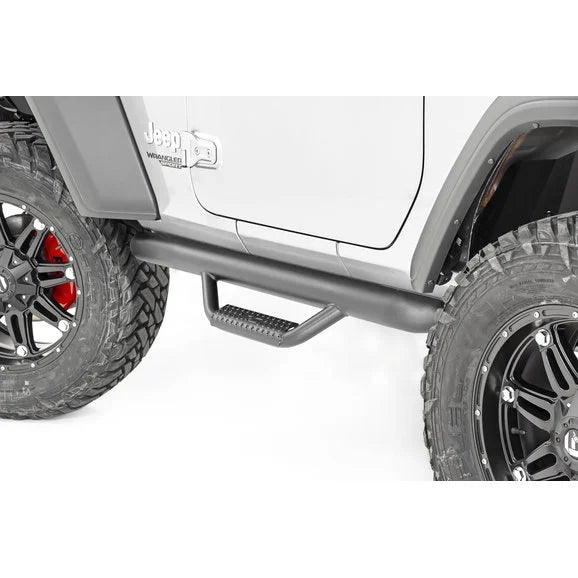 Load image into Gallery viewer, Rough Country RCJ1846 Wheel to Wheel Nerf Steps for 18-24 Jeep Wrangler JL
