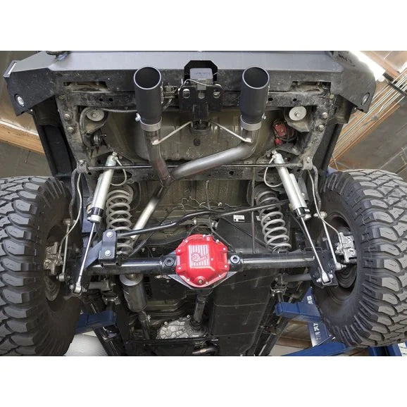 Load image into Gallery viewer, aFe Power 49-48056B Rebel Series 2.5&quot; Dual Center Exit Cat-Back for 07-18 Jeep Wrangler JK
