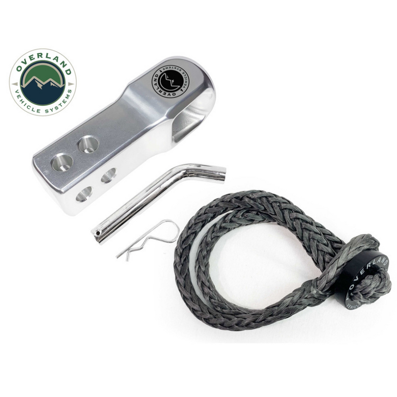 Load image into Gallery viewer, Soft Shackle 5/8&quot; With Collar 44,500 Lb. And Aluminum Receiver Mount Combo Kit
