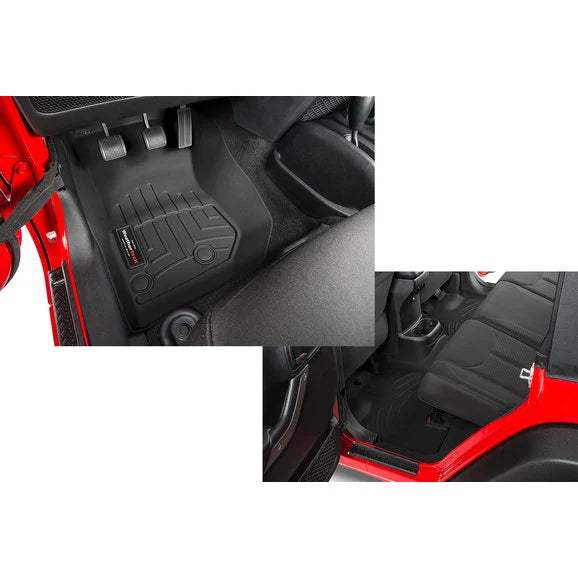 Load image into Gallery viewer, WeatherTech DigitalFit Front &amp; Rear FloorLiner for 14-18 Jeep Wrangler Unlimited JK 4 Door
