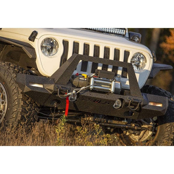 Load image into Gallery viewer, Aries TrailChaser Front Bumper with Front Fender Flares &amp; Grille Guard for 18-24 Jeep Wrangler JL Unlimited &amp; Gladiator JT
