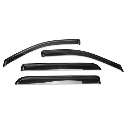 Black Horse Off Road 14-94249 Rain Guards in Smoke for 07-18 Jeep Wrangler JK Unlimited 4 Door