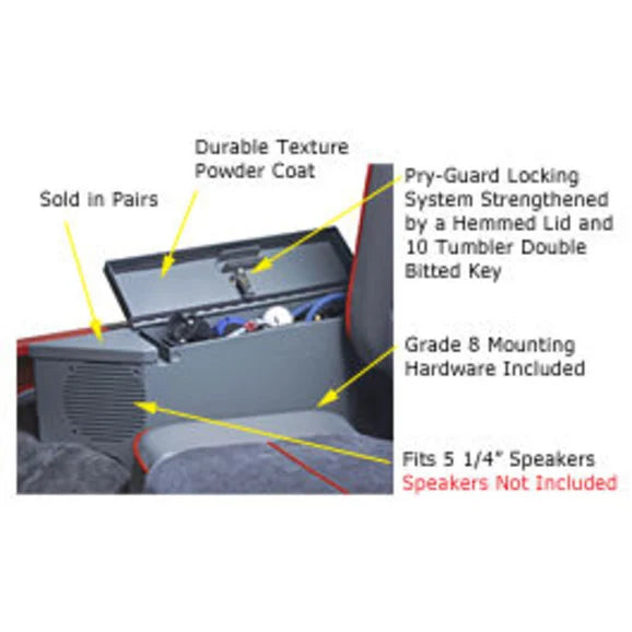 Load image into Gallery viewer, Tuffy Security Speaker Safe with Cam Lock for 97-06 Jeep Wrangler TJ
