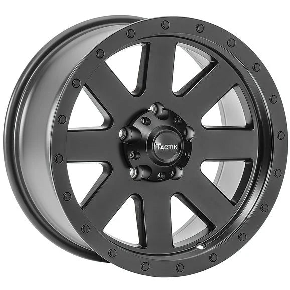 TACTIK T-741 Wheel in Matte Black for 07-22 Jeep Wrangler JL, JK & Gladiator JT