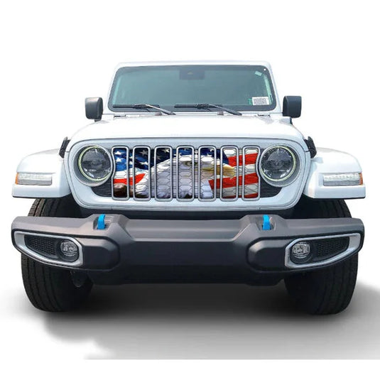 Under The Sun Inserts American Flag Series Grille Insert for 24 Jeep Wrangler JL and Gladiator JT