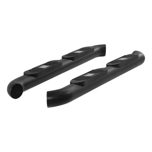 Aries Big Step 4" Black Aluminum Round Side Bars for 07-24 Jeep Wrangler JK and JL