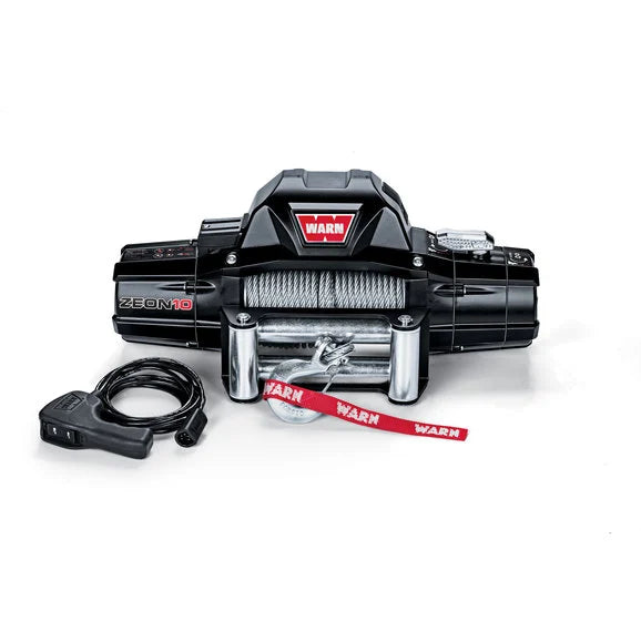 WARN 88990 ZEON 10 Winch with 80' Wire Rope and Roller Fairlead