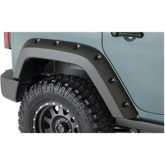 Bushwacker Factory Coverage 9.5" Width Pocket Style Fender Flares for 07-18 Jeep Wrangler Unlimited JK 4 Door