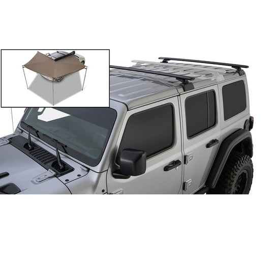 Rhino-Rack Vortex 2-Bar Backbone Roof Rack for 18-24 Jeep Wrangler JL Unlimited with Hardtop