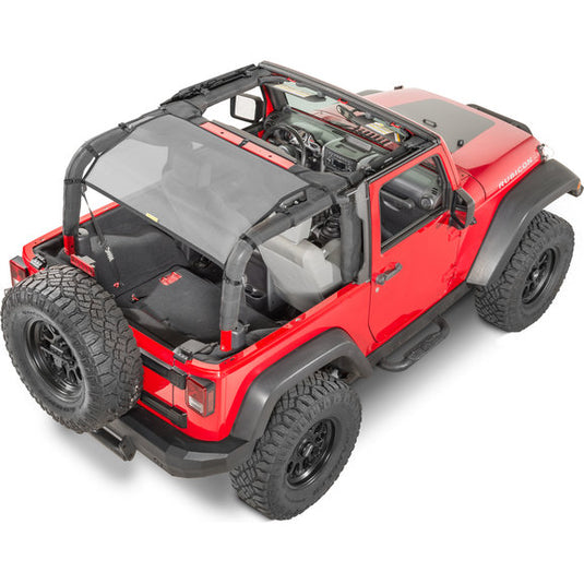 Dirtydog 4X4 Rear Sun Screen for 07-18 Jeep Wrangler JK 2 Door