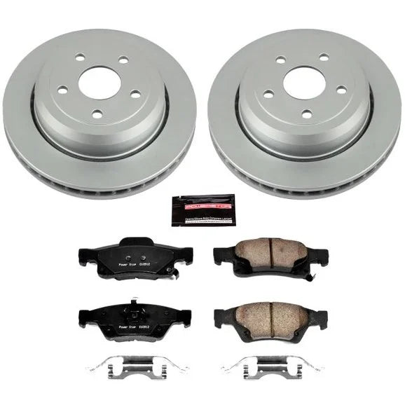 Power Stop CRK5953 Rear Z17 Evolution Geomet Coated Brake Kit for 11-18 Jeep Grand Cherokee WK