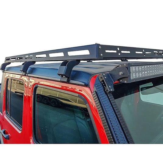 DV8 Offroad Roof Rack For 07-18 Jeep Wrangler JKU, 18-24 Wrangler JL, 20-24 Gladiator JT