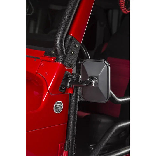 Rugged Ridge Square Stubby Trail Mirror for 97-18 Jeep Wrangler TJ & JK