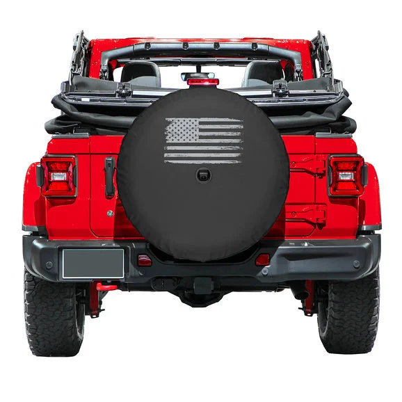 Boomerang Enterprises Distressed American Flag Logo Tire Cover for 18-21 Jeep Wrangler JL