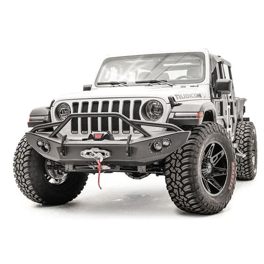 Fab Fours JL18-B4652-1 Front Lifestyle Winch Bumper for 18-24 Jeep Wrangler JL & Gladiator JT