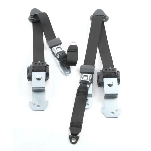 Seatbelt Solutions Front Push Button 3 Point Retractable Belts for 84-96 Jeep Cherokee XJ 4 Door