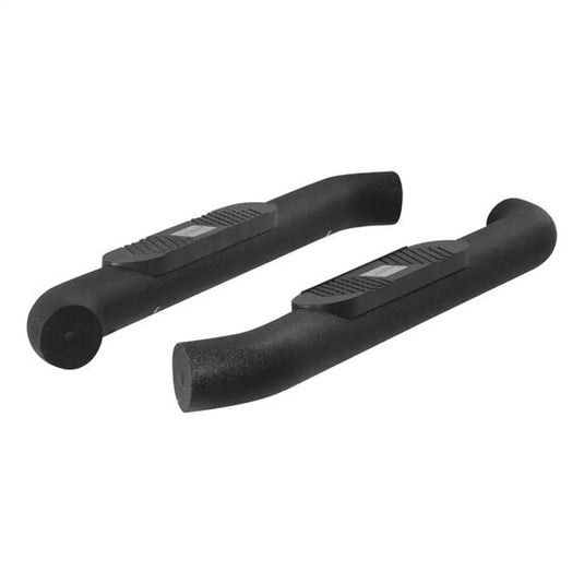 Aries Big Step 4" Black Aluminum Round Side Bars for 07-24 Jeep Wrangler JK and JL