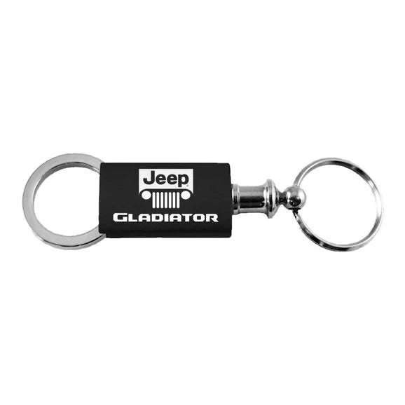 Load image into Gallery viewer, Automotive Gold Jeep Grille Logo Gladiator Anodized Keychain
