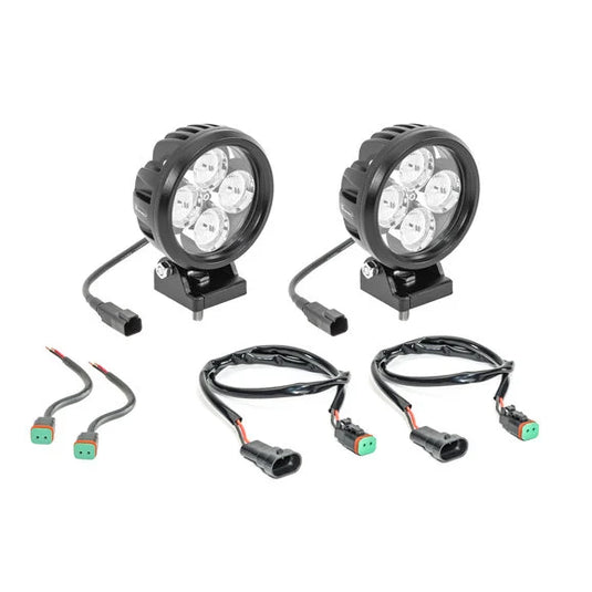 Quadratec Hi Performance 4" Round LED Light Kit for 07-09 Jeep Wrangler JK