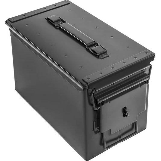 Quadratec 50 Caliber Black Locking Ammo Storage Can