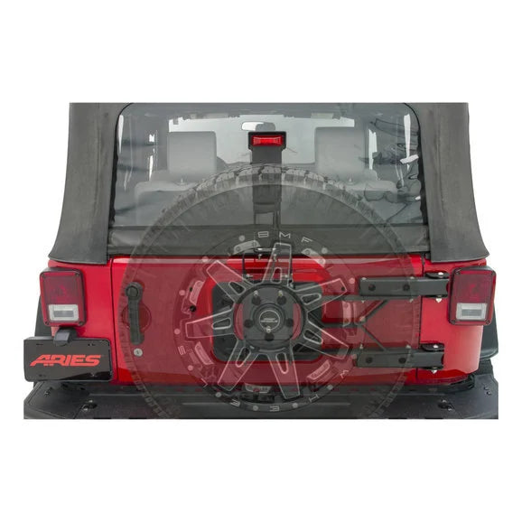 Load image into Gallery viewer, Aries 2563000 Heavy Duty Swing Away Spare Tire Carrier for 07-18 Jeep Wrangler JK
