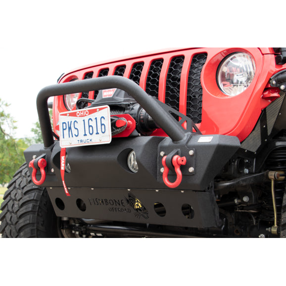 Fishbone Offroad FB22178 Stubby Front Bumper for 18-24 Jeep Wrangler JL & Gladiator JT