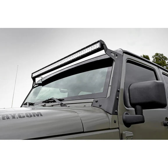 Load image into Gallery viewer, Rough Country 50in LED Light Bar Kit with Windshield Mounts for 07-18 Jeep Wrangler JK
