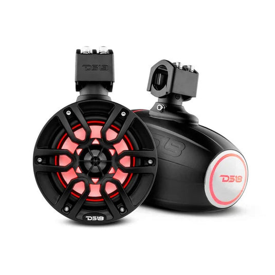 DS18 Hydro Marine Water Resistant Tower Speakers with Integrated RGB LED Lights