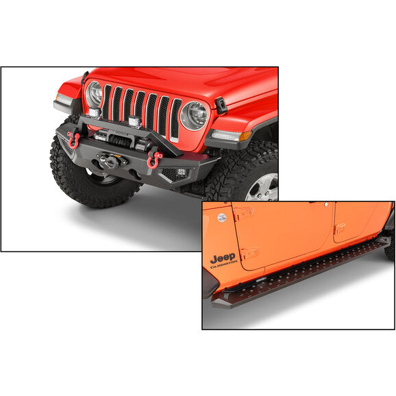 Load image into Gallery viewer, Carnivore Front Bumper &amp; Side Steps Combo for 20-24 Jeep Gladiator JT
