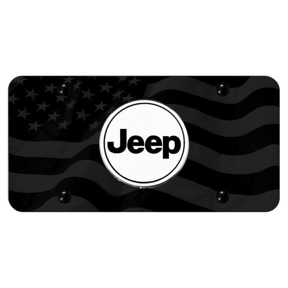 Load image into Gallery viewer, Automotive Gold Laser Etched Jeep Word License Plate
