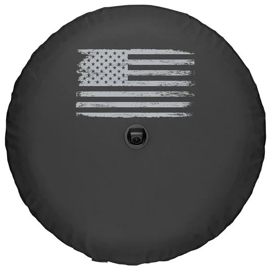 Boomerang Enterprises Distressed American Flag Logo Tire Cover for 18-21 Jeep Wrangler JL