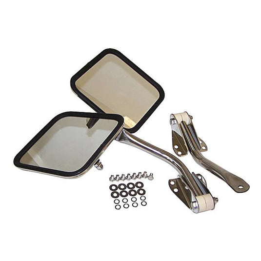 Crown Automotive RT30003 Stainless Steel Mirror Kit for 55-95 Jeep CJ & Wrangler YJ