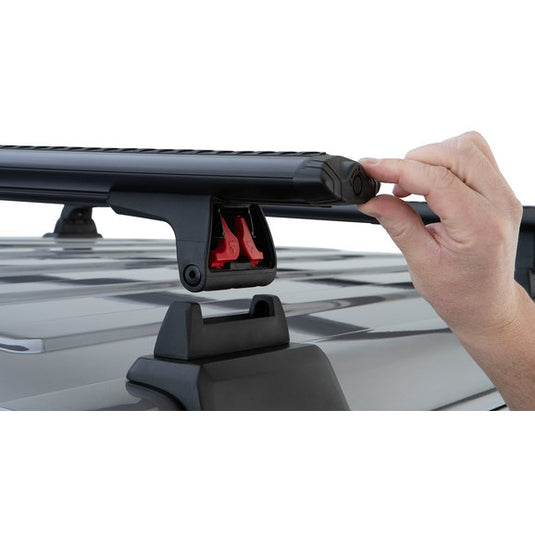 Rhino-Rack Vortex 2-Bar Backbone Roof Rack with Quick Mount Legs for 18-24 Jeep Wrangler JL Unlimited with Hardtop