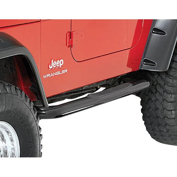 Load image into Gallery viewer, Quadratec QR3 Front Tube Bumper without Hoop, Rear Tube Bumper with Hitch &amp; Free Side Steps for 87-06 Jeep Wrangler YJ &amp; TJ
