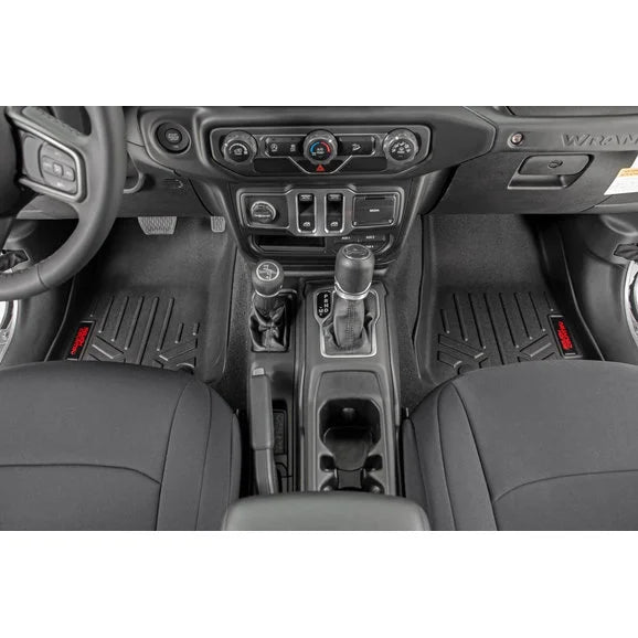 Load image into Gallery viewer, Rough Country M-6150 Front Heavy Duty Fitted Floor Mats for 18-24 Jeep Wrangler JL
