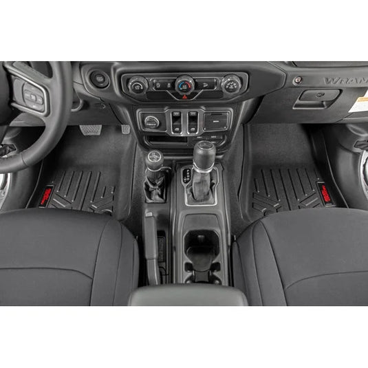 Rough Country M-6150 Front Heavy Duty Fitted Floor Mats for 18-24 Jeep Wrangler JL