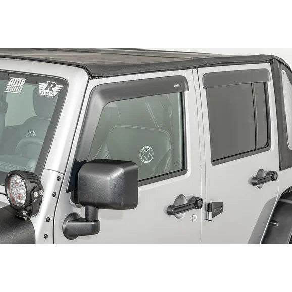 Load image into Gallery viewer, AVS 56034060 Aeroskin and Ventvisor Combo Kit in Matte Black for 07-18 Jeep Wrangler JK Unlimited
