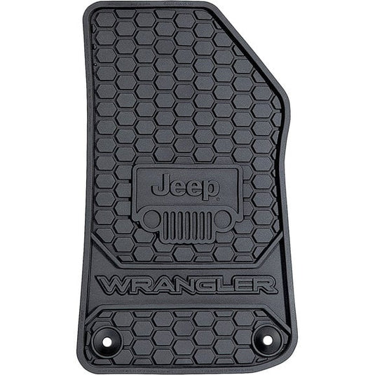 Plasticolor 001805R01 Front Jeep Logo Floor Mats for 18-24 Jeep Wrangler JL