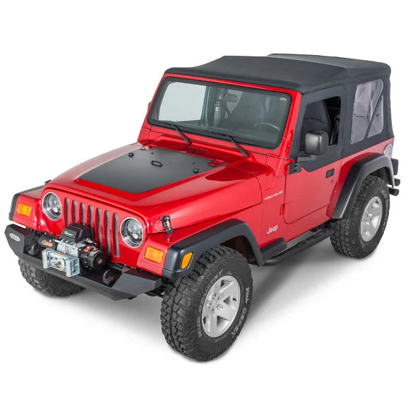 Load image into Gallery viewer, Quadratec Premium Vinyl Hood Blackout Decal for 97-06 Jeep Wrangler TJ &amp; Unlimited
