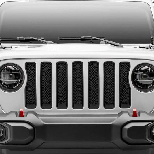 T-Rex 46493 Sport Black Mesh Stainless Steel Grille for 18-20 Jeep Wrangler JL