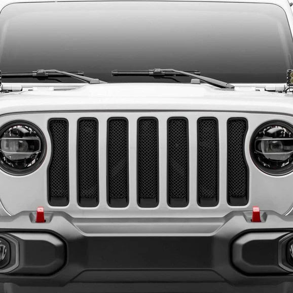 Load image into Gallery viewer, T-Rex 46493 Sport Black Mesh Stainless Steel Grille for 18-23 Jeep Wrangler JL
