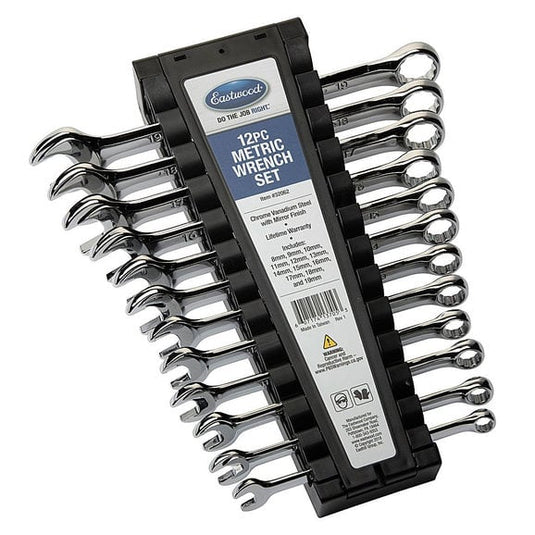 Eastwood 32062 Eastwood 12pc Standard Wrench Set MM Includes Metric Sizes: 8, 9,10,11,12,13,14, 15,16,17,18,19mm